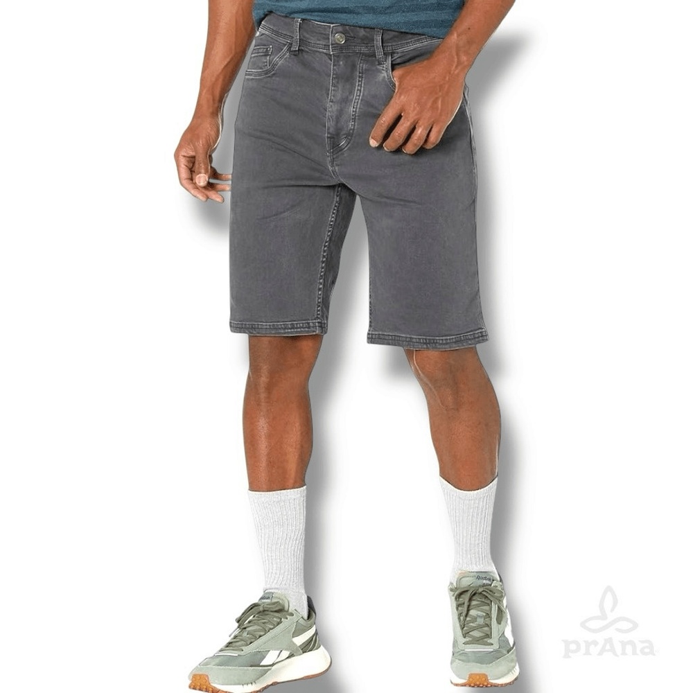 prAna Station Shorts Mens Size 40 Organic Cotton in Charcoal